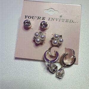 You’re Invited Earrings Set 🎀 3 Pairs